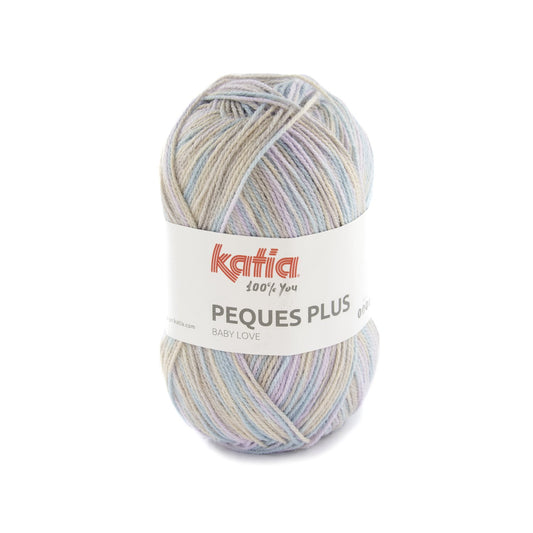 Pecques plus Laine Katia 105 - Mauve-Bleu-Gris pierre