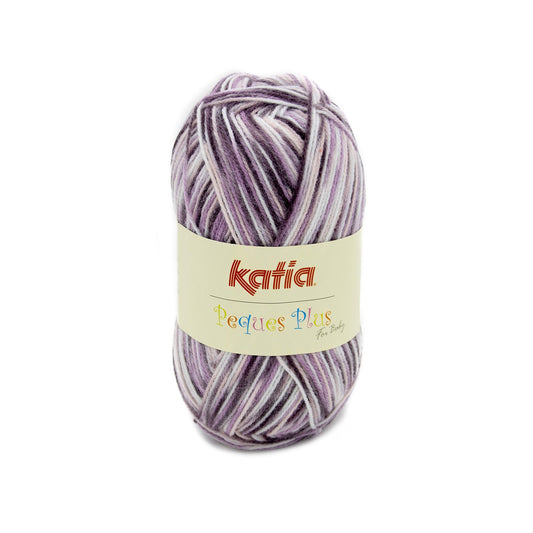 Pecques plus Laine Katia 103 - Rosé-Violet-Aubergine-Blanc