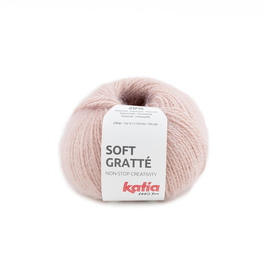 Soft gratté Laine Katia 68 rose clair