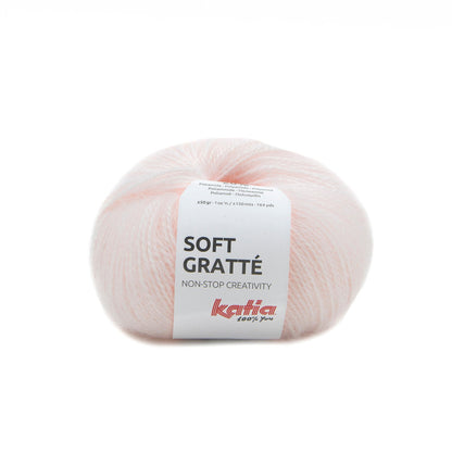 Soft gratté Laine Katia 78 rose clair