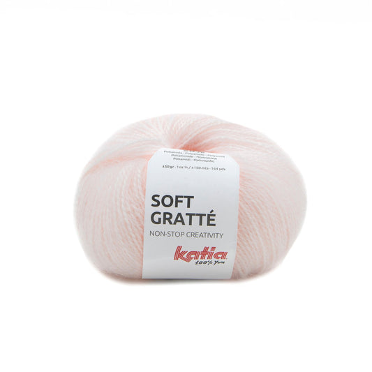 Soft gratté Laine Katia 78 rose clair
