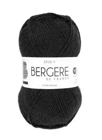 Idéal 4 noir 50% laine 50% acrylique