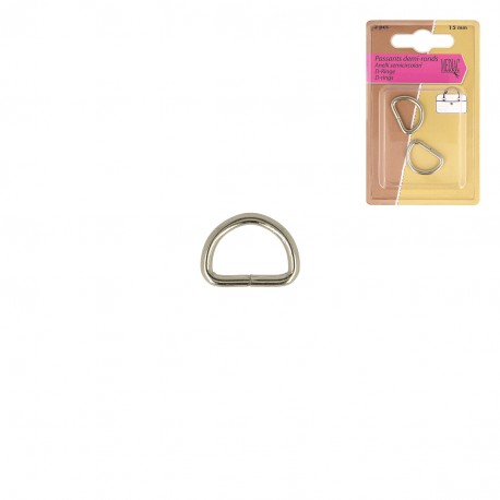 PASSANT DEMI-ROND argent 2pces 2 tailles