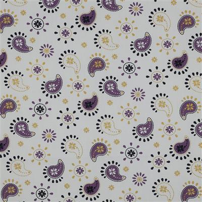 Coton popeline imprimé Glitter Paisley 146 cm 02
