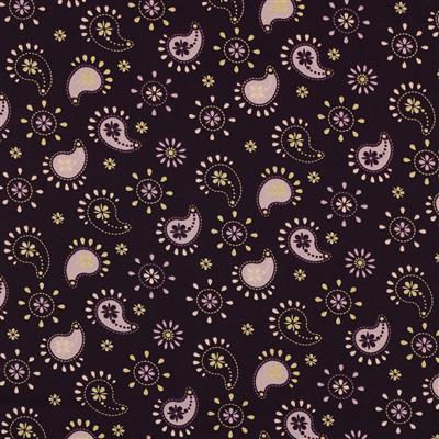 Coton popeline imprimé Glitter Paisley 146 cm 08