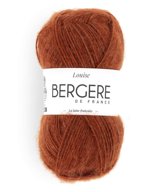 Louise rouille 79% acrylique 19% laine 2% Polyester